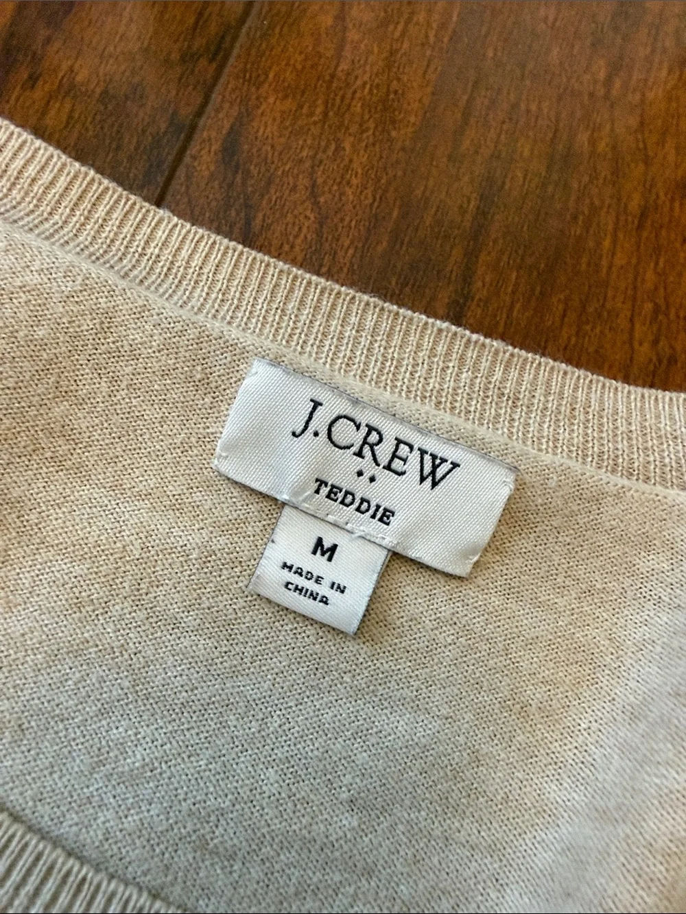J. Crew Lightweight Cream Long-Sleeve Crewneck